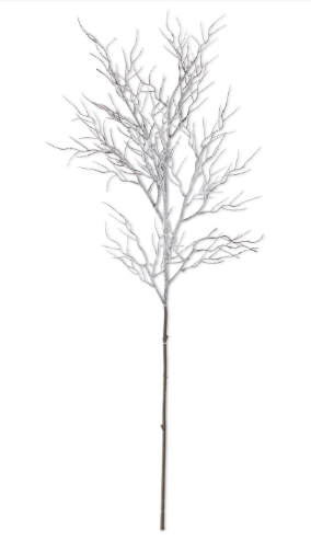 42in Flocked Glittered Branch