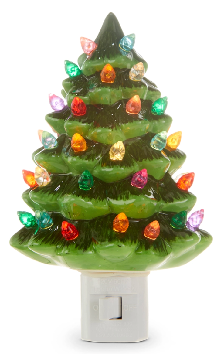 6in Vintage Green Tree Night Light