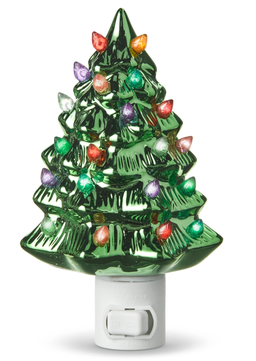 Vintage Metallic Tree Night Light