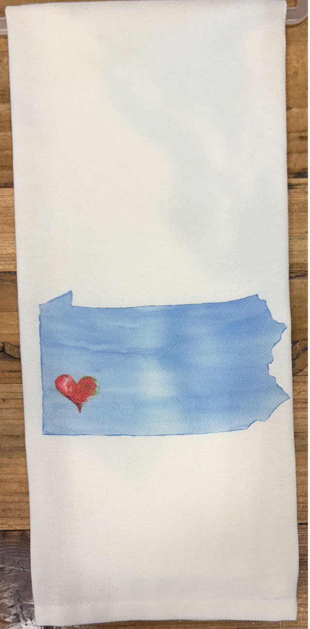 Heart Pittsburgh State Kitchen Towel
