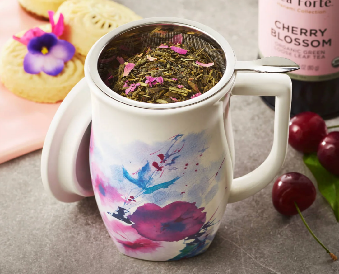 Fiore Verbena Blossom Steeping Cup with Infuser