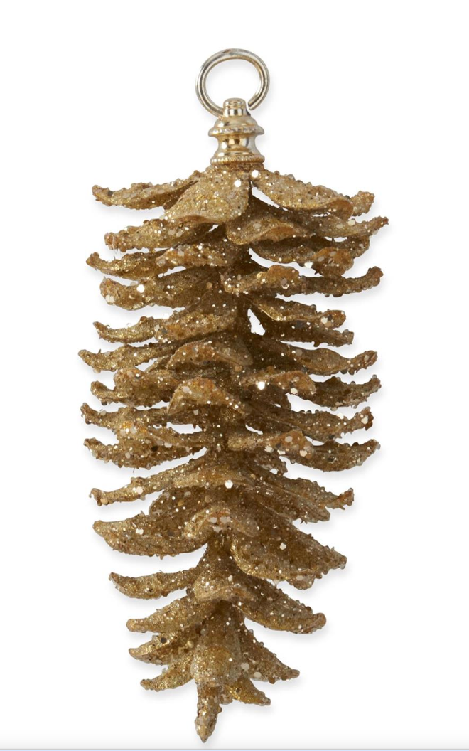 Gold Pinecone Ornament