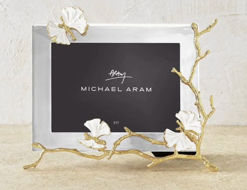 174513 5x7 Butterfly Ginkgo Gold Reflective Frame