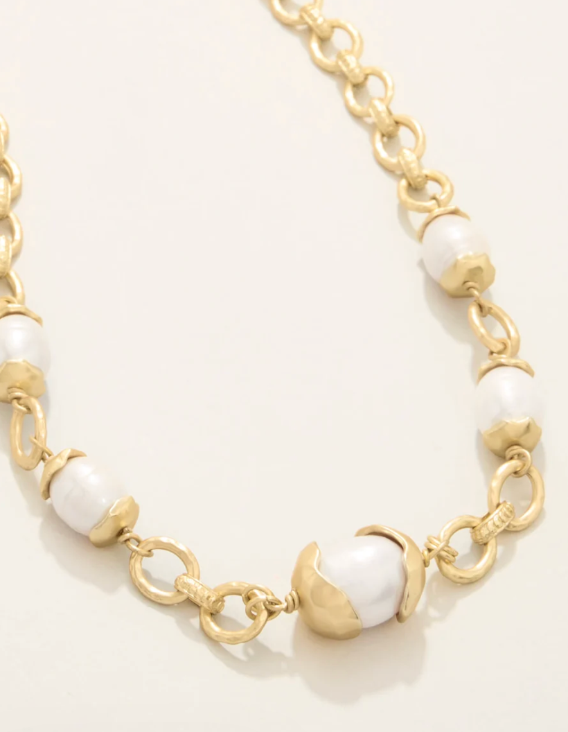 Karina Pearl Chain Necklace 18"Pearl