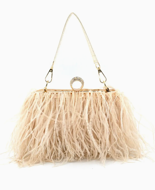 BC Feathers Evening Clutch