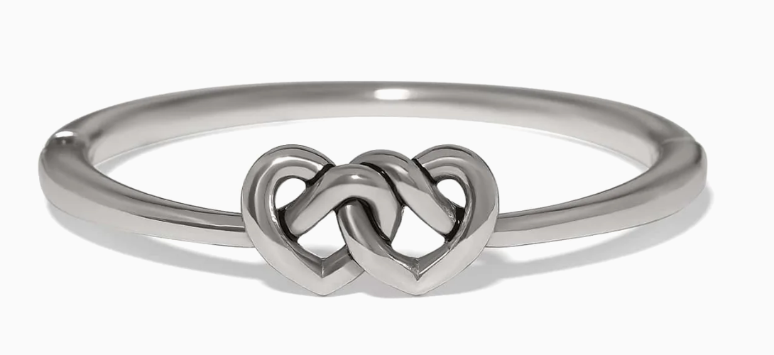 Interlok Linked hearts Silver Hinge Bracelet