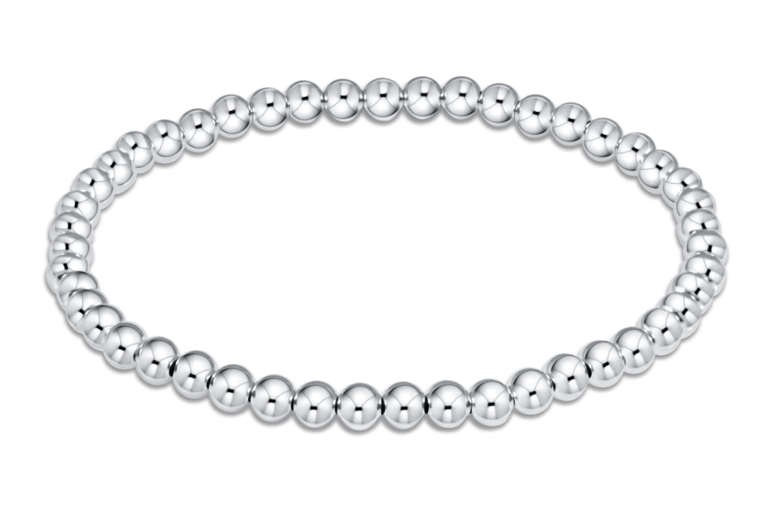 4mm Sterling Bead Bracelet