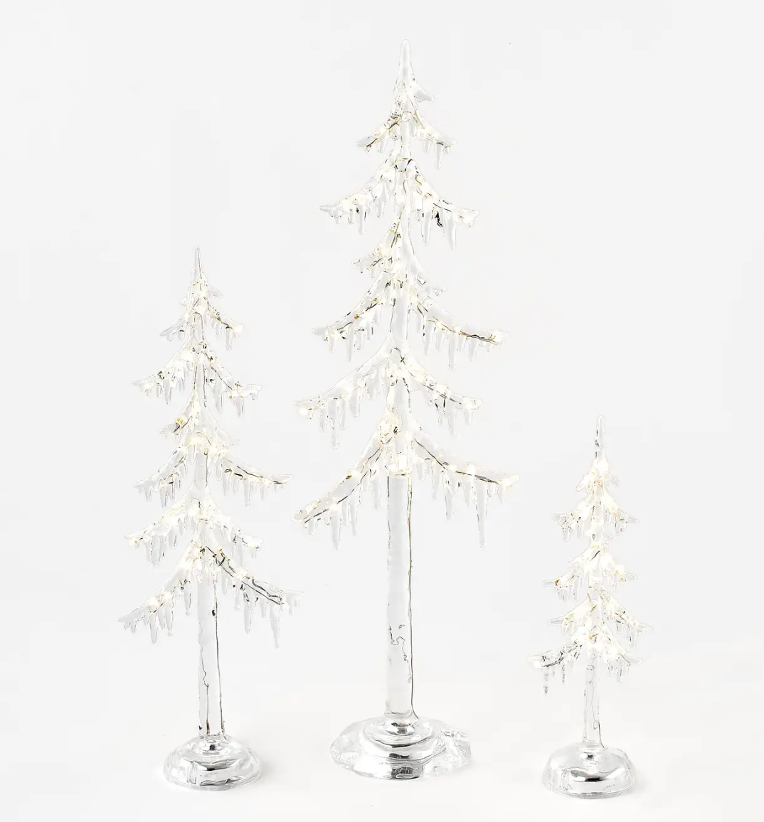 Frosted Icicle Tree with Lights