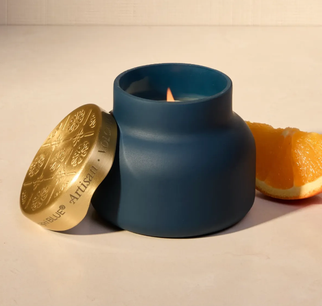 Petite Volcano Artisan Terrazza Velluto Signature Candle 8oz