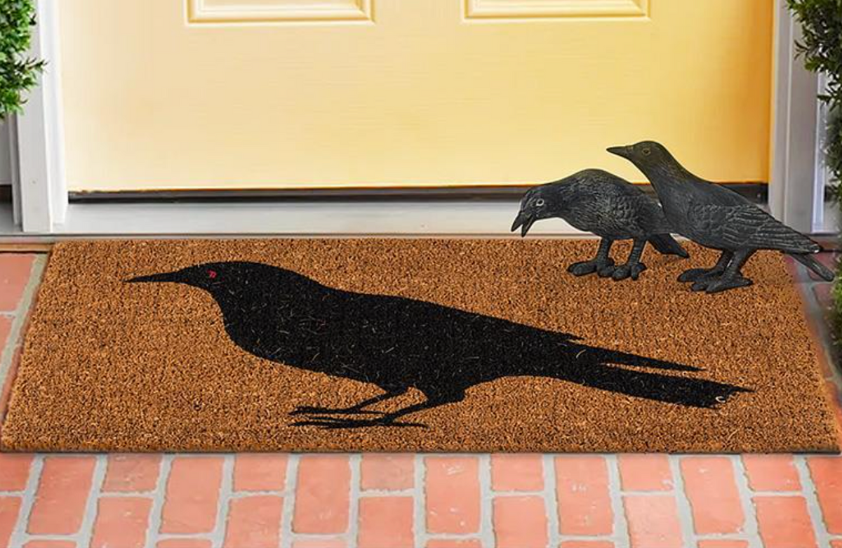 Standing Crow Doormat, 18 x 30 Inch