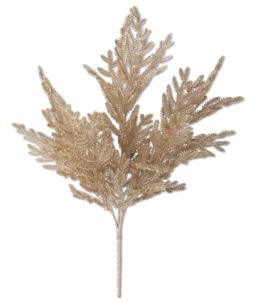 Gold Glittered Pine Bush