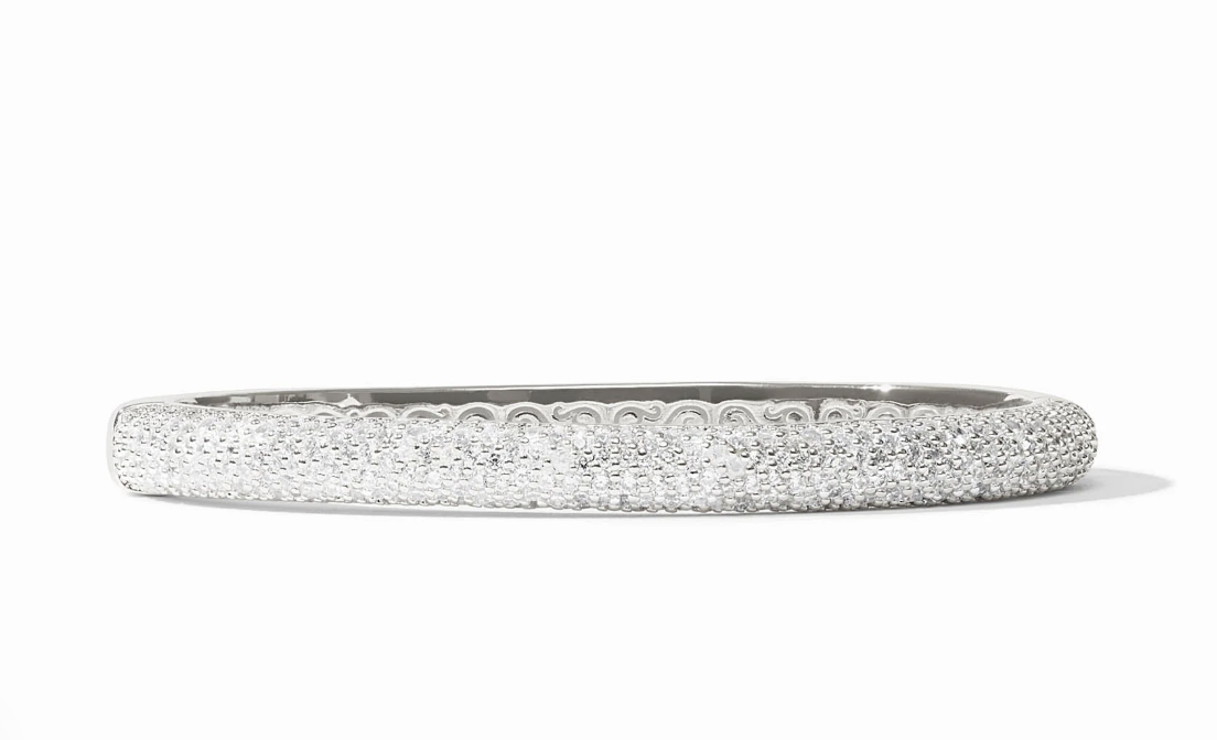 Silver Stardust Hinge Bangle