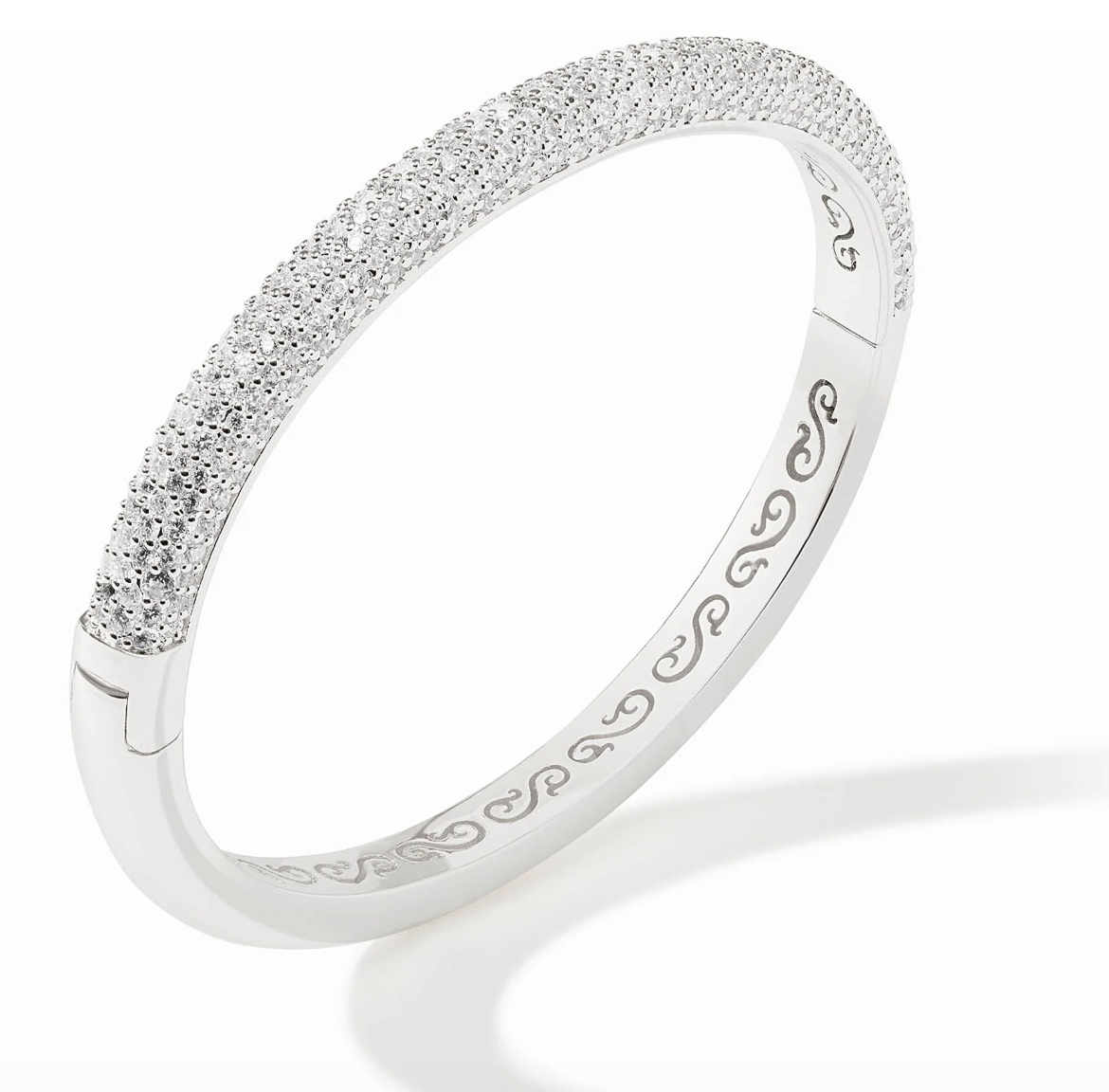 Silver Stardust Hinge Bangle