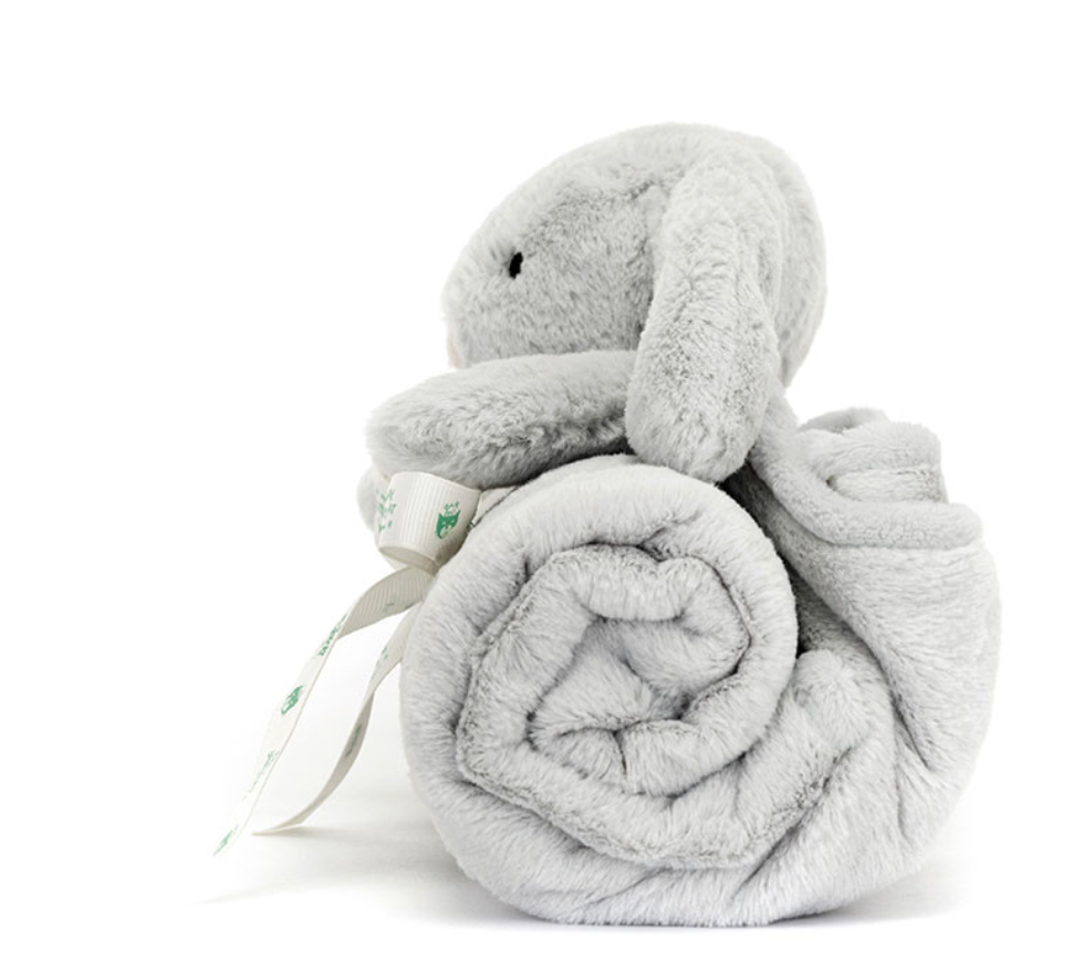 Bashful Silver Bunny Blankie