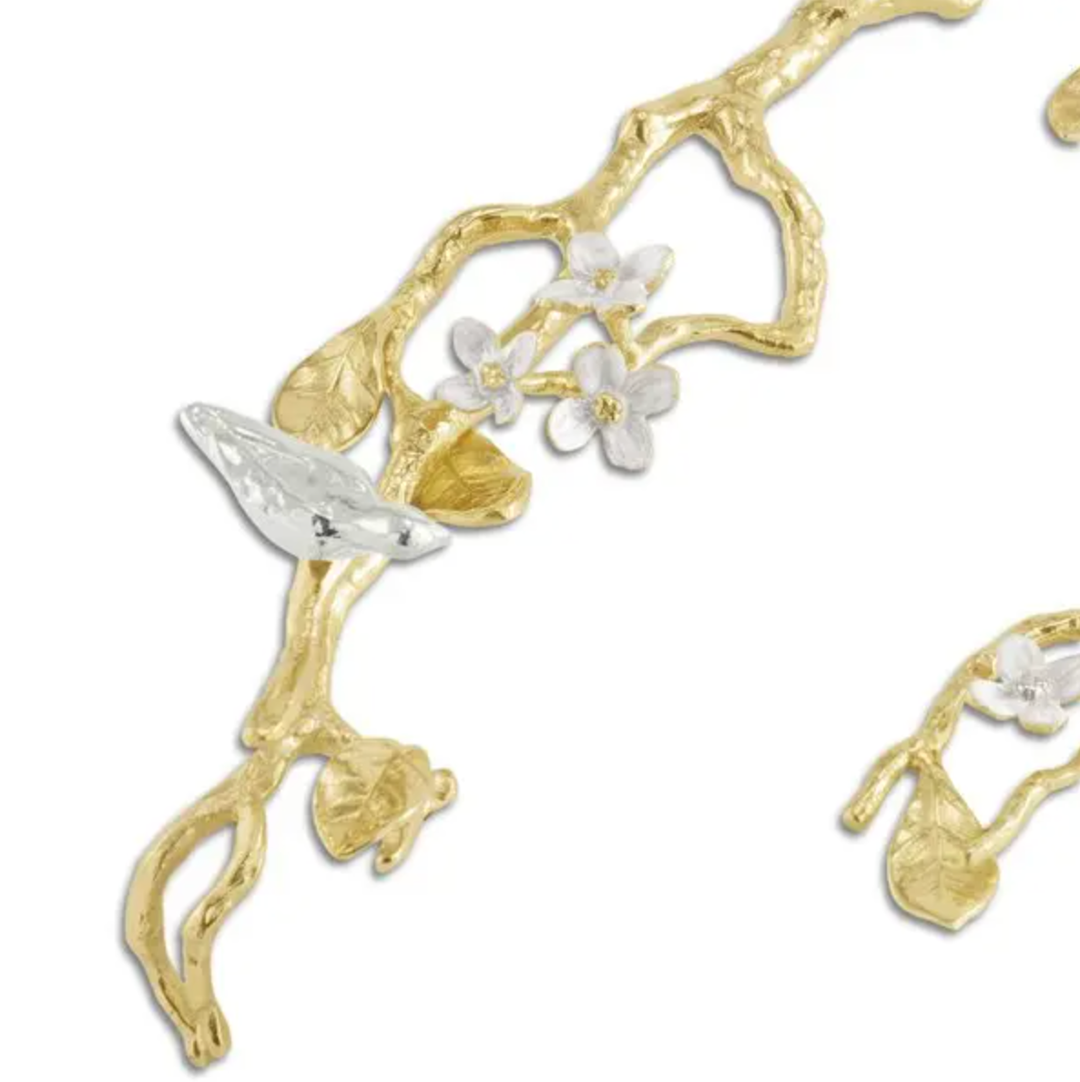 Lovebirds Silver & Gold Cheeseboard w Knife