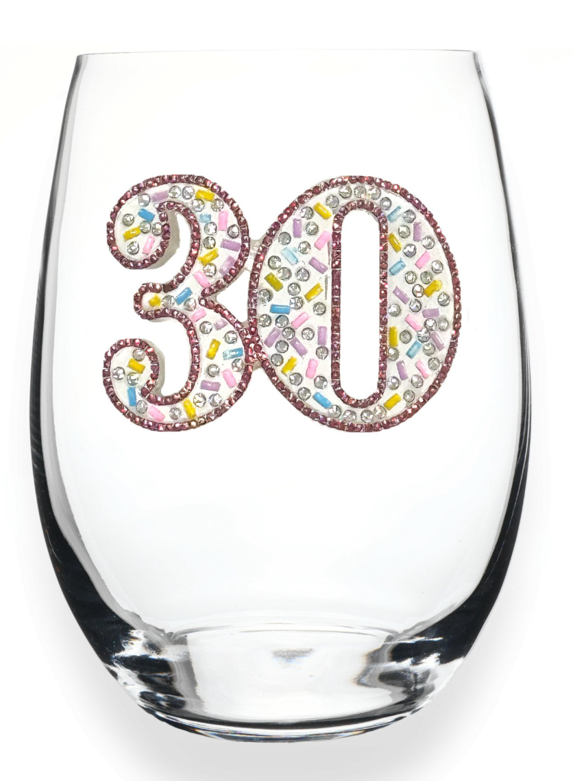 Birthday Jeweled Glass