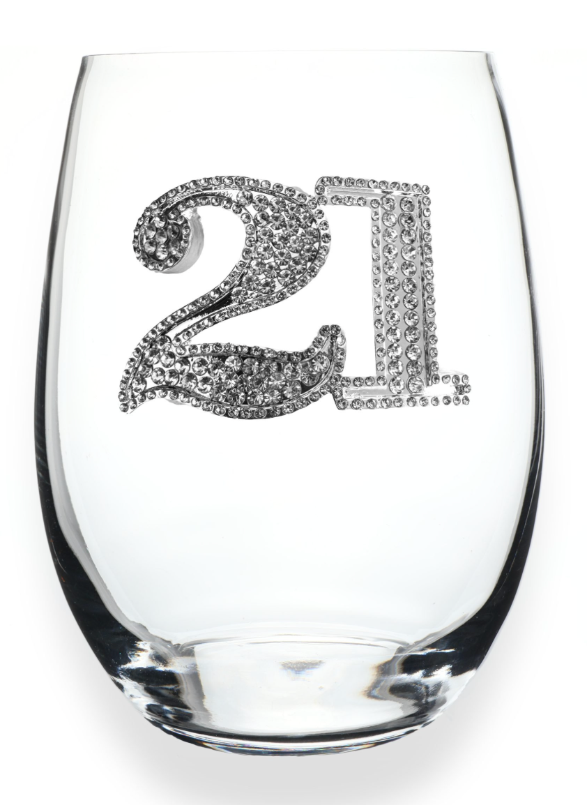 Birthday Jeweled Glass