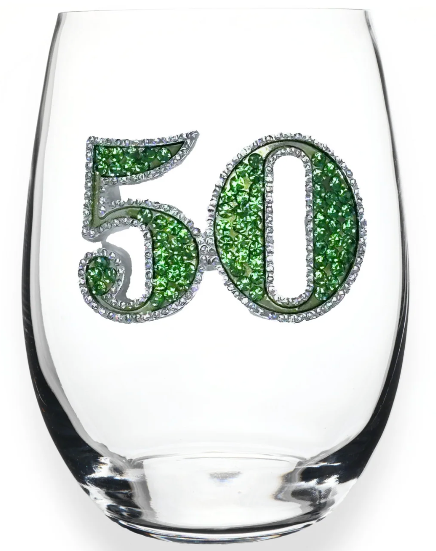 Birthday Jeweled Glass