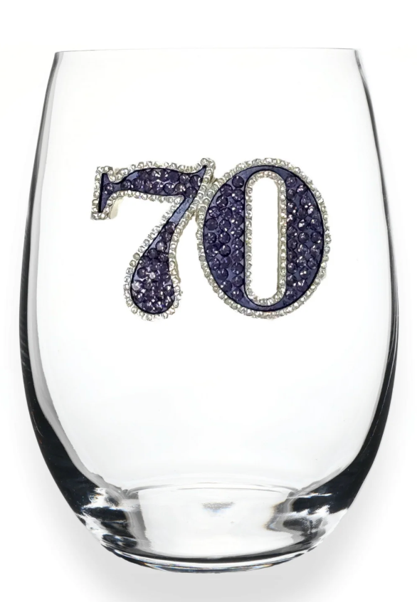 Birthday Jeweled Glass