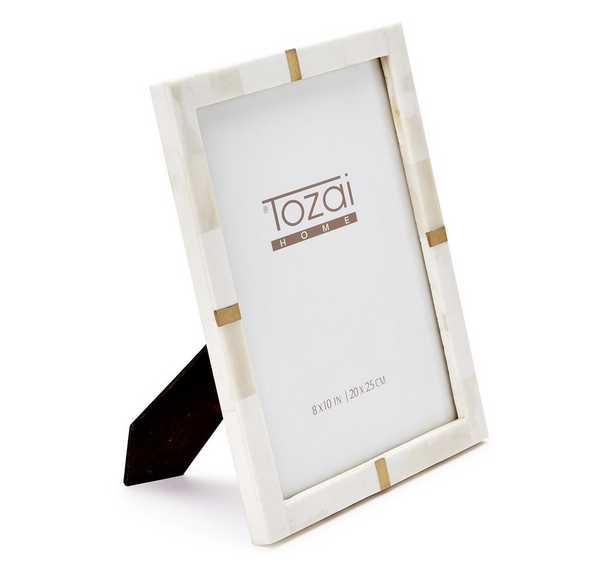 8x10 Bone & Brass Frame