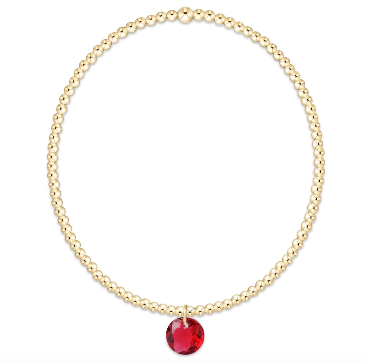 Classic Gold 3mm Bracelet Reflection Charm
