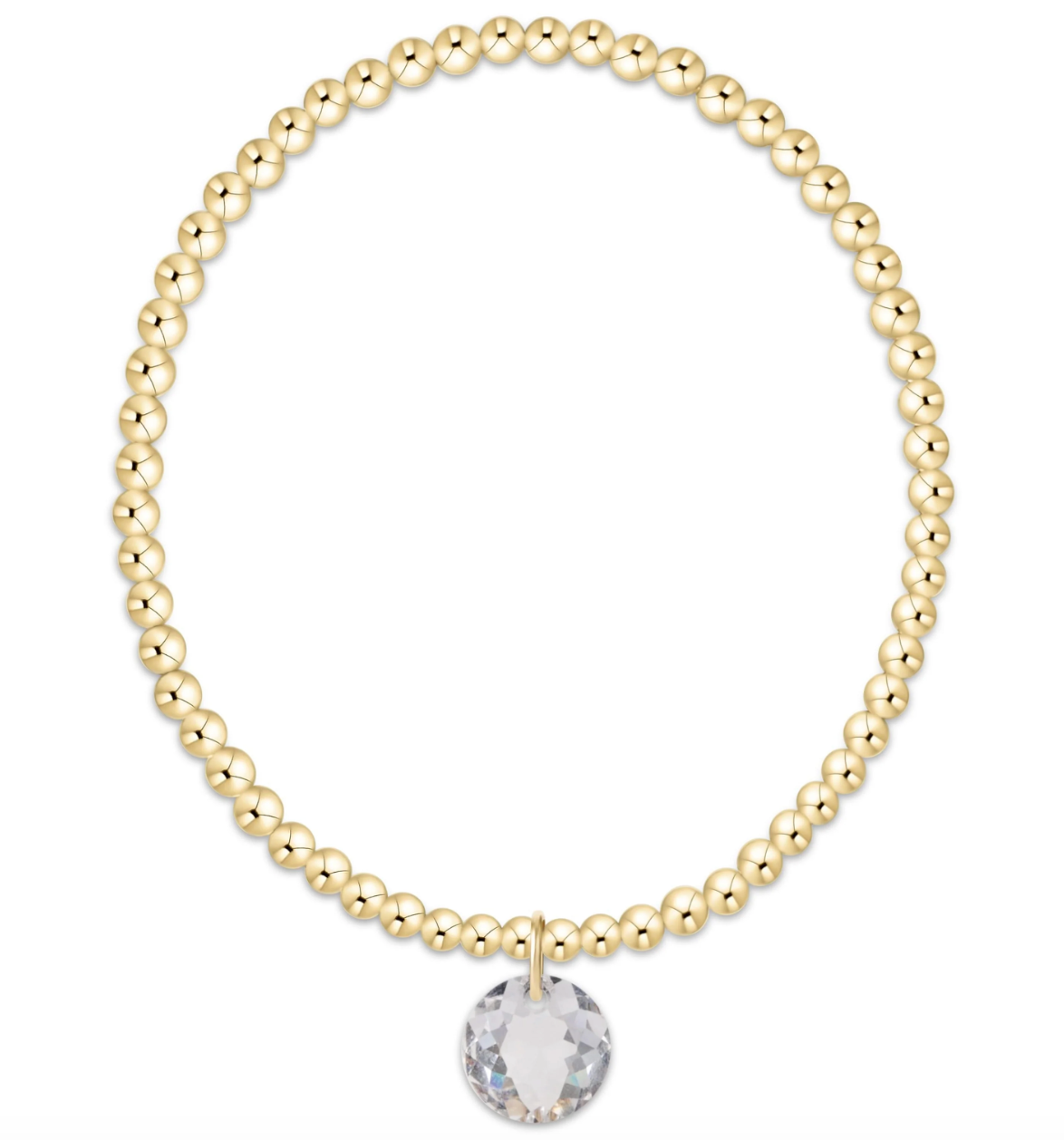 Classic Gold 3mm Bracelet Reflection Charm