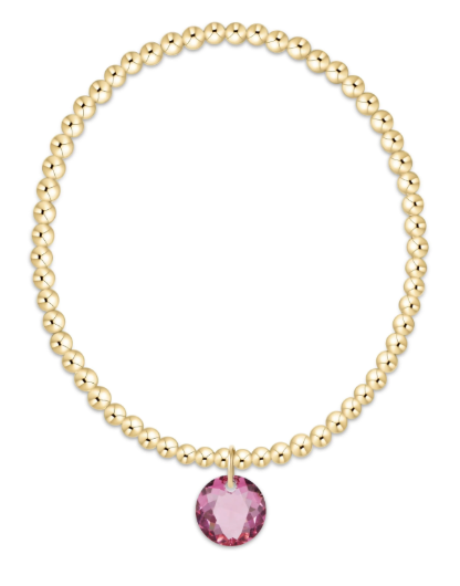 Classic Gold 3mm Bracelet Reflection Charm