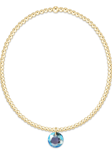 Classic Gold 2mm Reflection Sm Charm Bracelet
