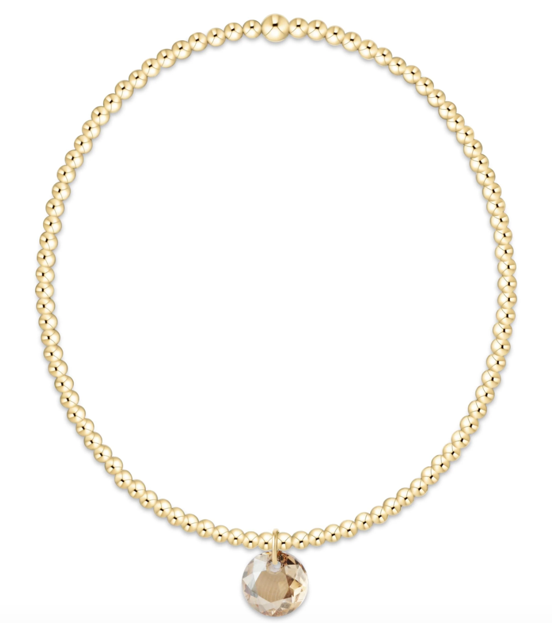 Classic Gold 2mm Reflection Sm Charm Bracelet