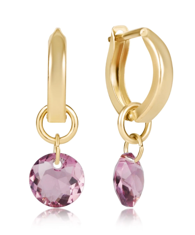 Huggie Gold 0.5in Hoop Reflection Sm Charm