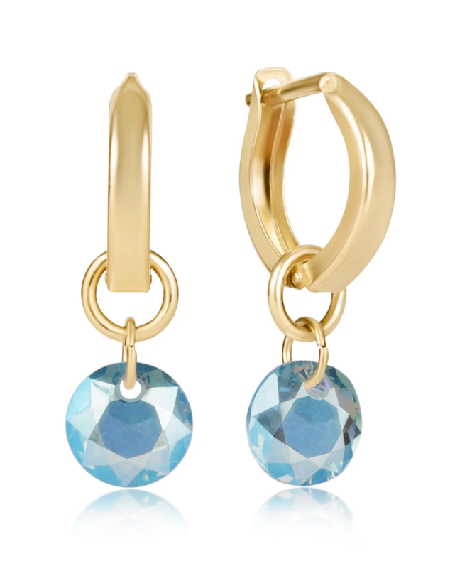 Huggie Gold 0.5in Hoop Reflection Sm Charm