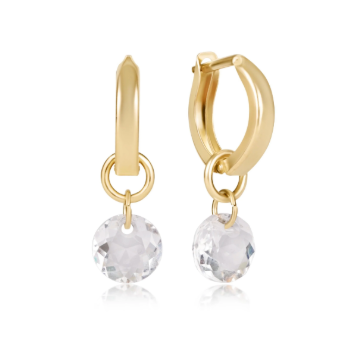 Huggie Gold 0.5in Hoop Reflection Sm Charm