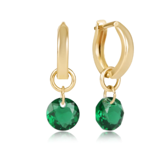 Huggie Gold 0.5in Hoop Reflection Sm Charm