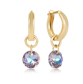 Huggie Gold 0.5in Hoop Reflection Sm Charm