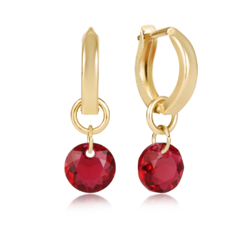 Huggie Gold 0.5in Hoop Reflection Sm Charm