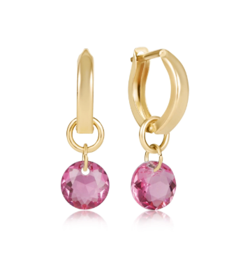 Huggie Gold 0.5in Hoop Reflection Sm Charm