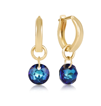 Huggie Gold 0.5in Hoop Reflection Sm Charm