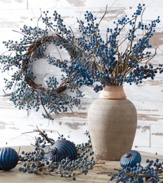 28in Blue Grape Berry Stem