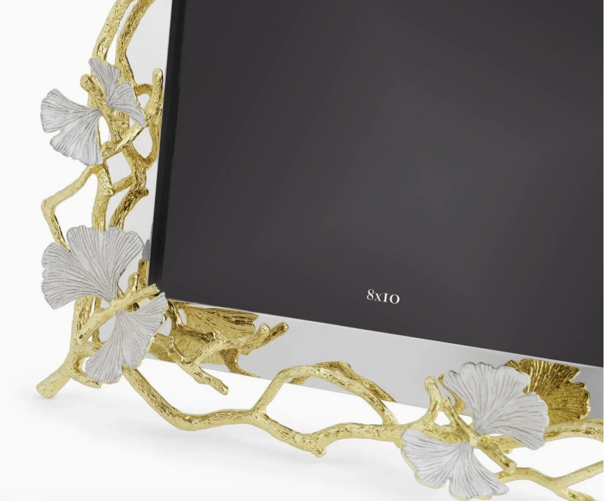 8x10 Butterfly Ginkgo Gold Reflective Frame