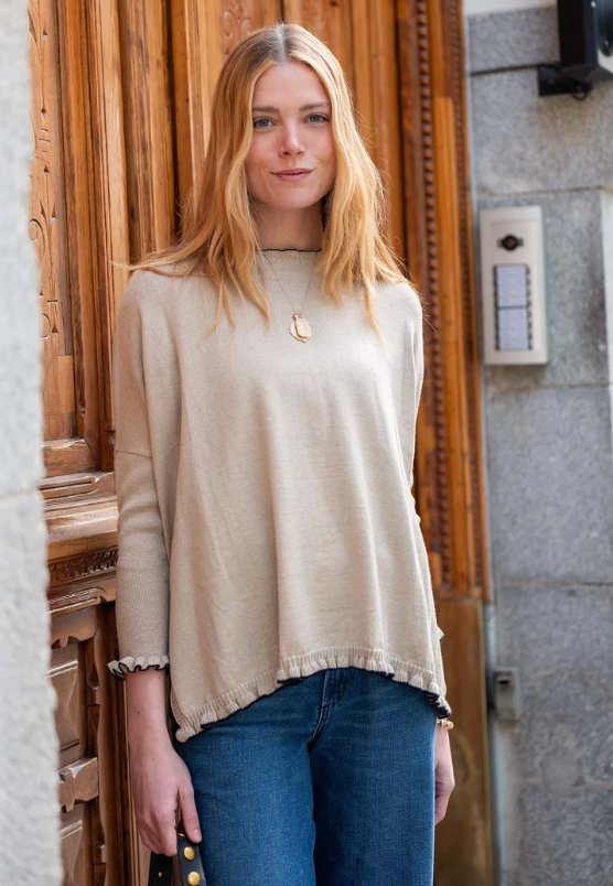 Catalina Cotton Ruffle Sweater