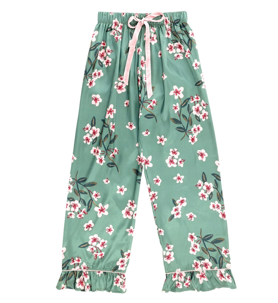 Ruffled Pj Set Cherry Blossoms