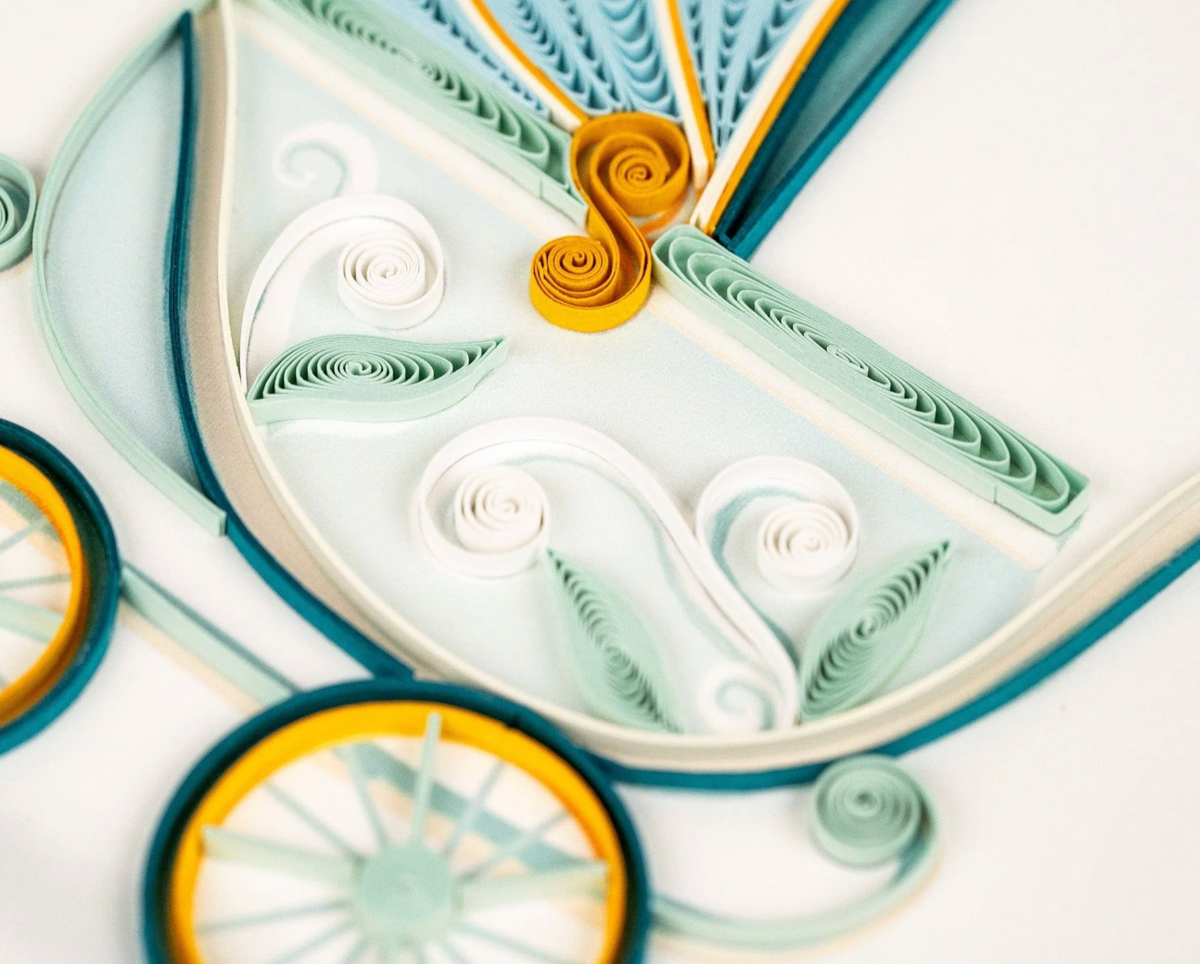 Quilling Card Baby Buggy