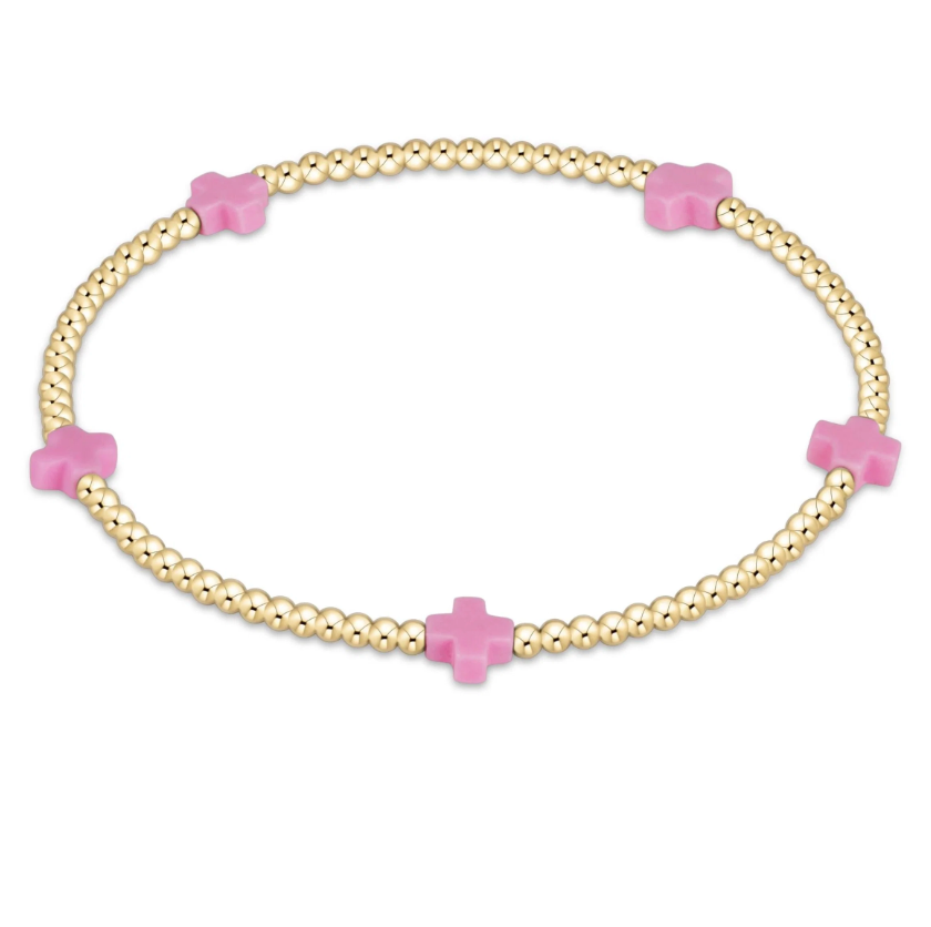 bscg2g Signature Cross Small 2mm Gold Colored