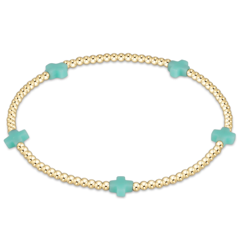 bscg2g Signature Cross Small 2mm Gold Colored