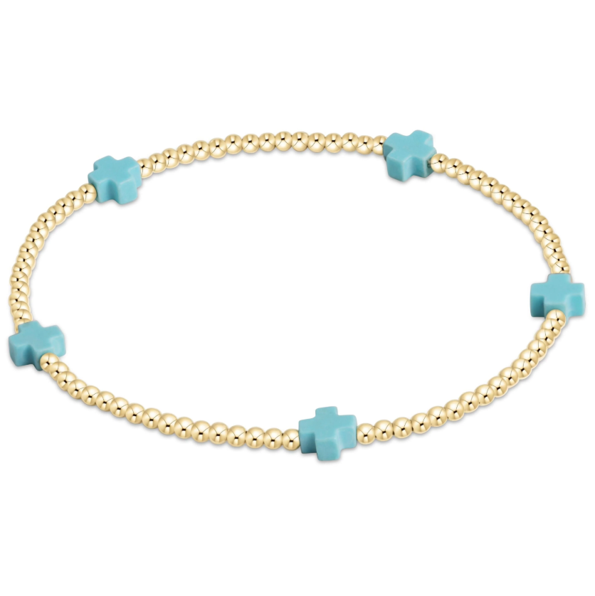 bscg2g Signature Cross Small 2mm Gold Colored