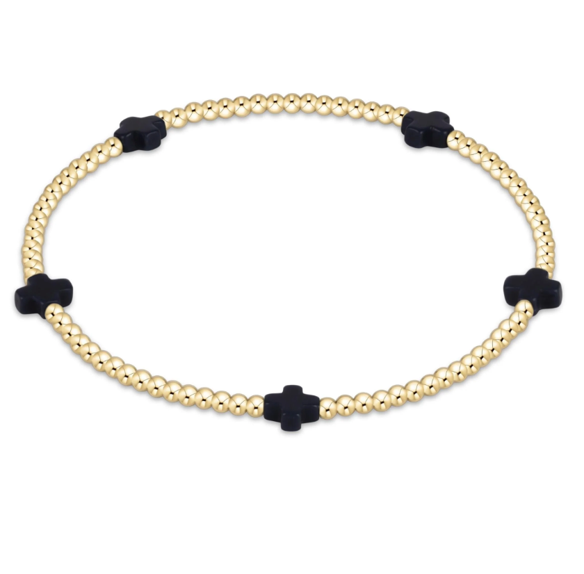 bscg2g Signature Cross Small 2mm Gold Colored