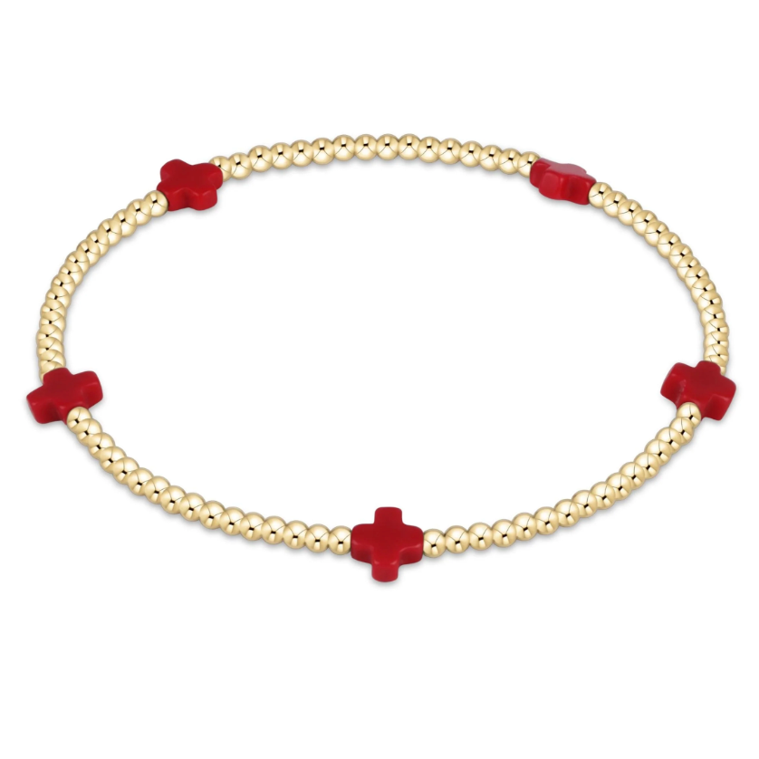 bscg2g Signature Cross Small 2mm Gold Colored