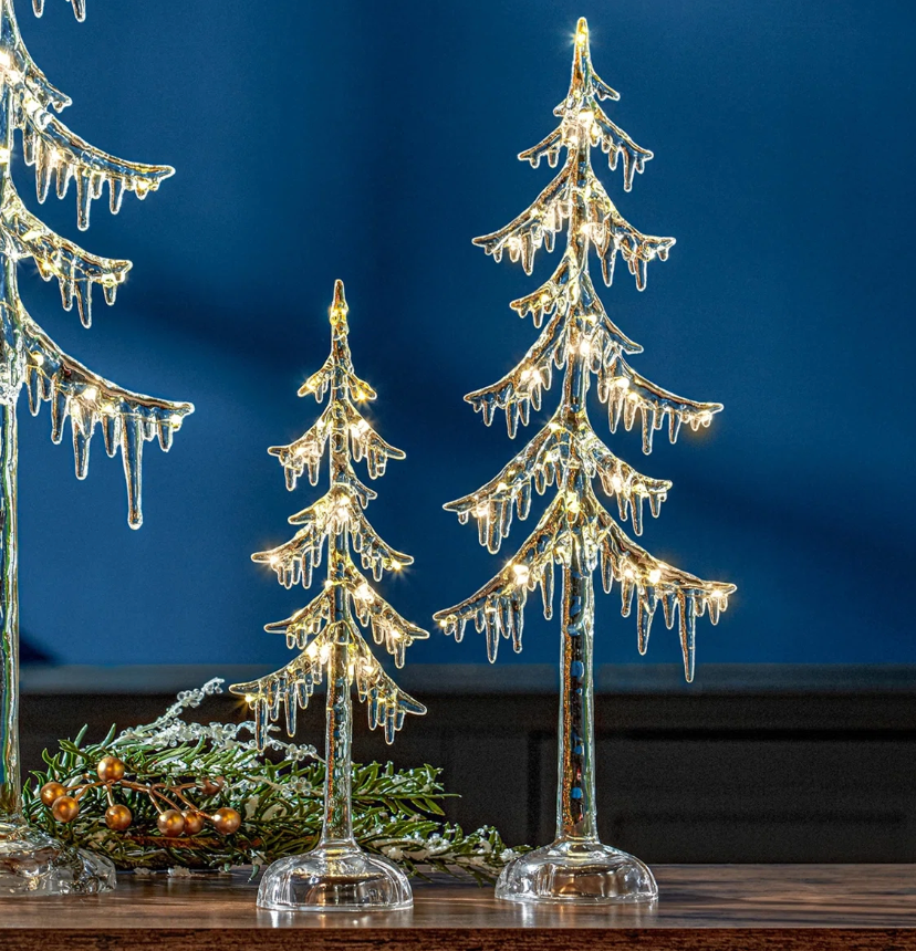 Frosted Icicle Tree with Lights