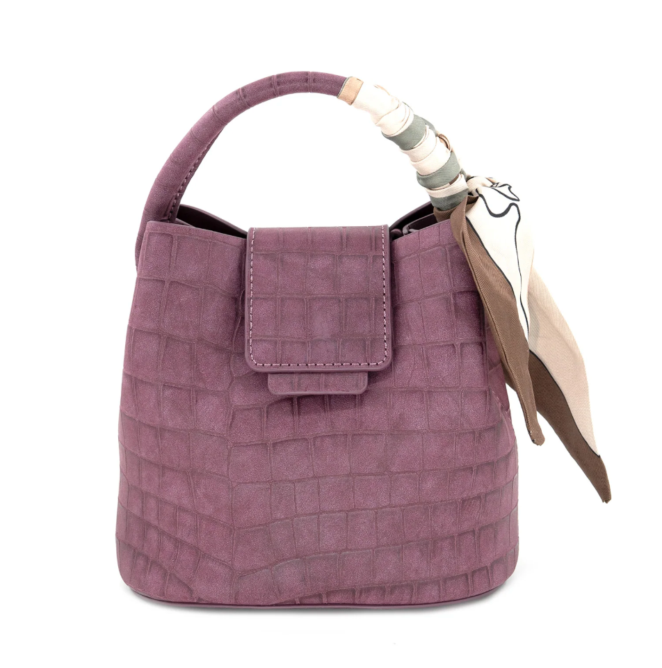 Sm. Lucia Faux Croc Embossed Bag