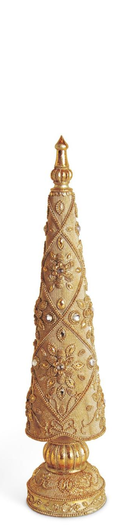 Antique Gold Resin Jeweled Tree